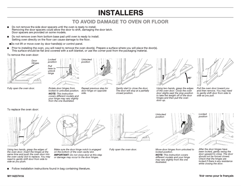First page image of the manual for WOC54EC7HS