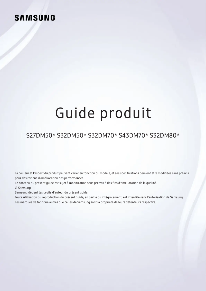 Page 1 of the manual Brochure Samsung S32DM703UM