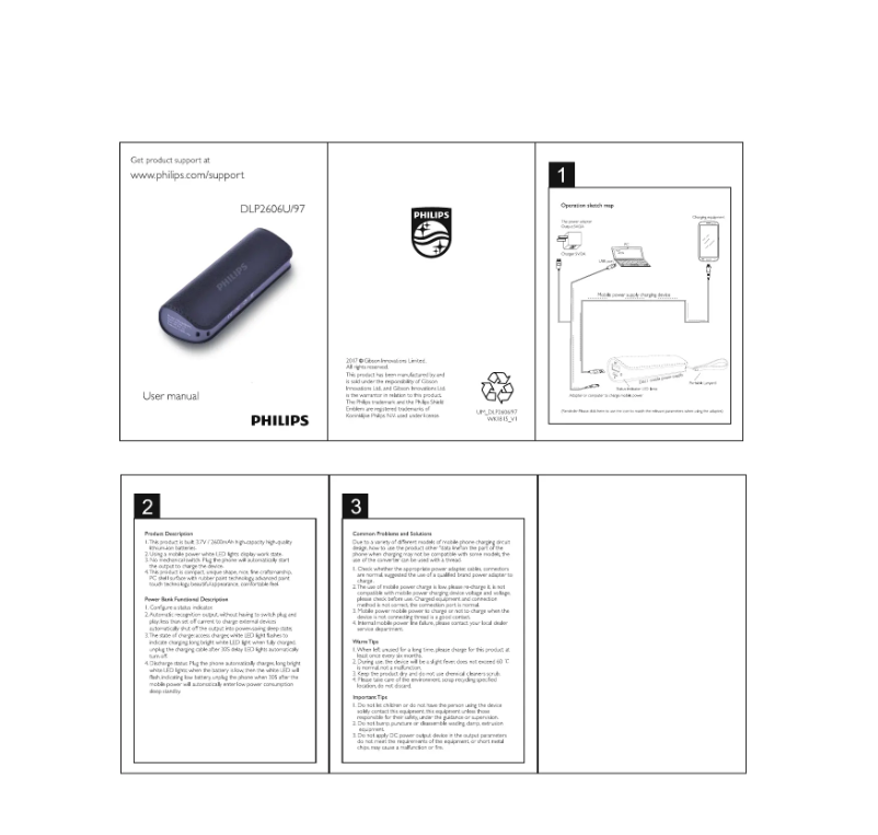 Image de la première page du manuel de l'appareil DLP2606U