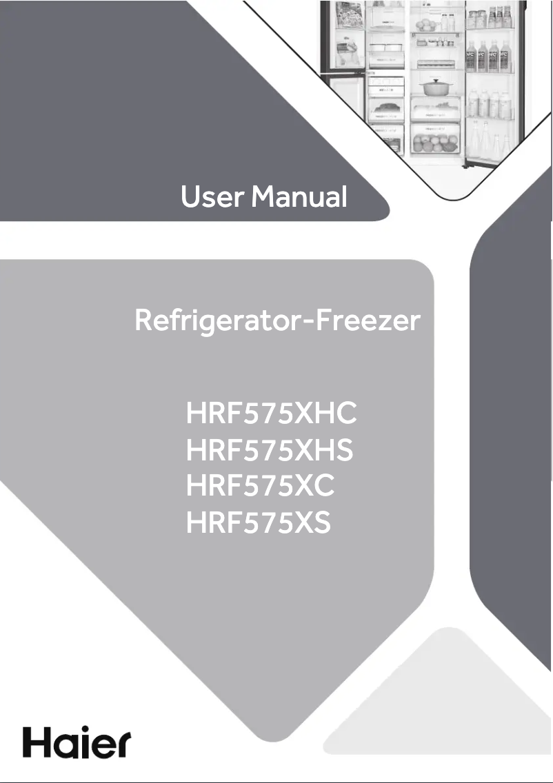 First page image of the manual for HRF575XC