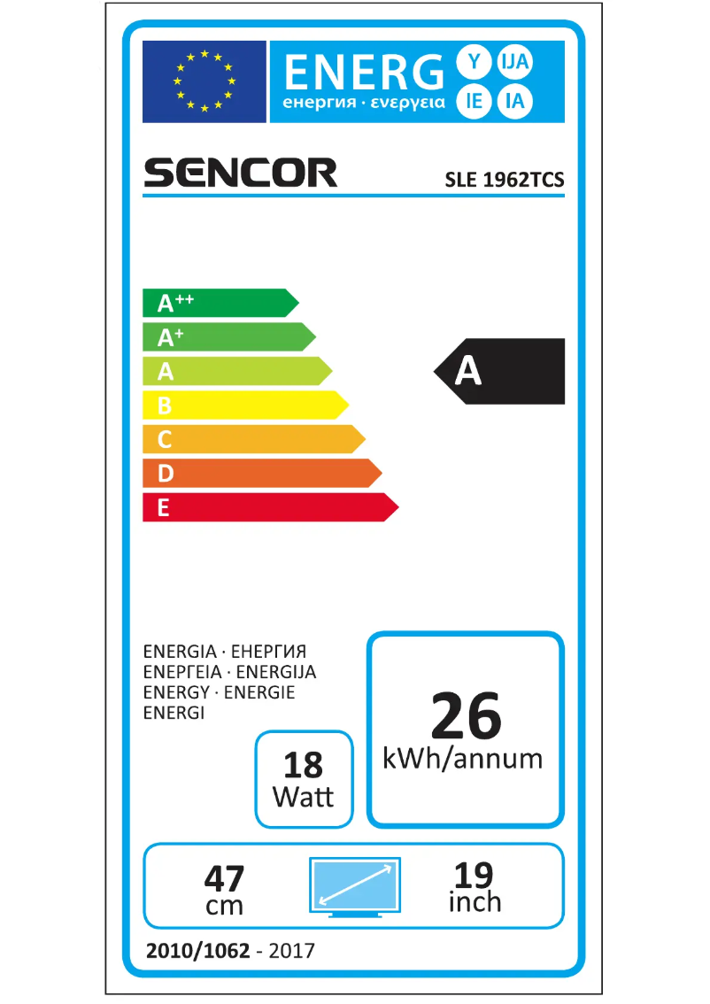 First page image of the manual for SLE 1962TCS
