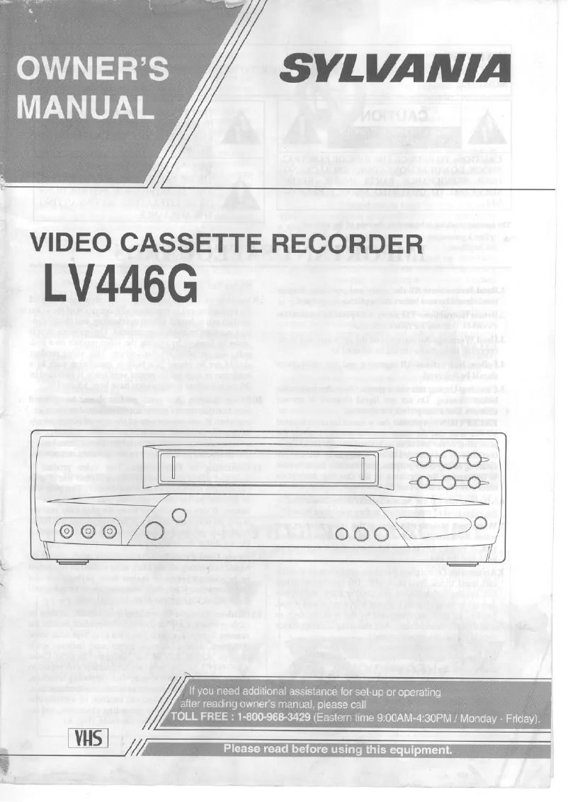 Page 1 of the manual User Manual Sylvania LV446G