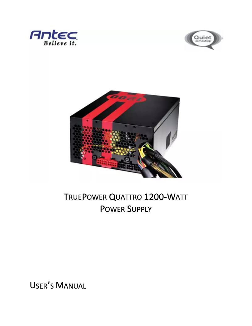First page image of the manual for TPQ-1200 GB