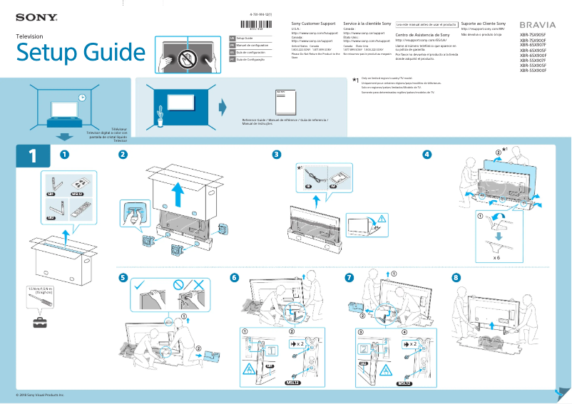 Page 1 of the manual User Manual Sony XBR-55X905F