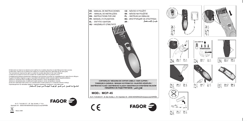 Page 1 of the manual User Manual Fagor MCP-45C
