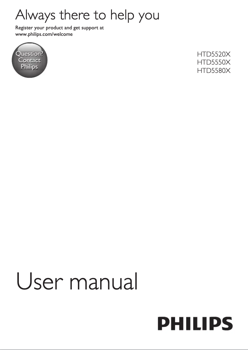 First page image of the manual for HTD5520X