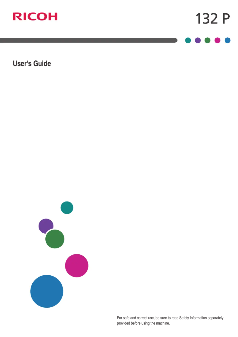 Page 1 of the manual User Manual Ricoh 132 P