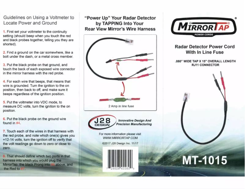 Page 1 of the manual User Manual BlendMount MT-1015