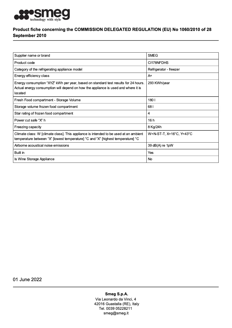 First page image of the manual for CI178NFDHS