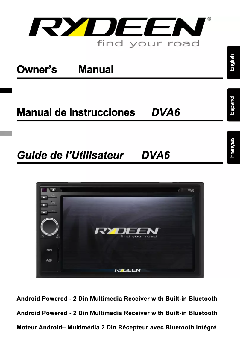 First page image of the manual for DVA6