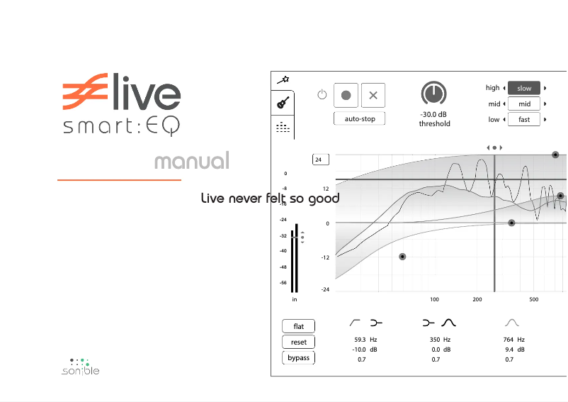 Page 1 of the manual User Manual Sonible Smart:EQ Live