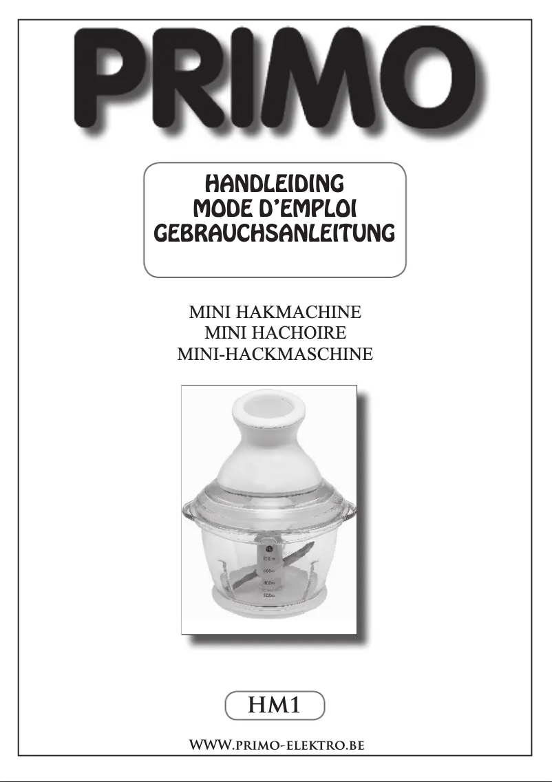 First page image of the manual for HM1