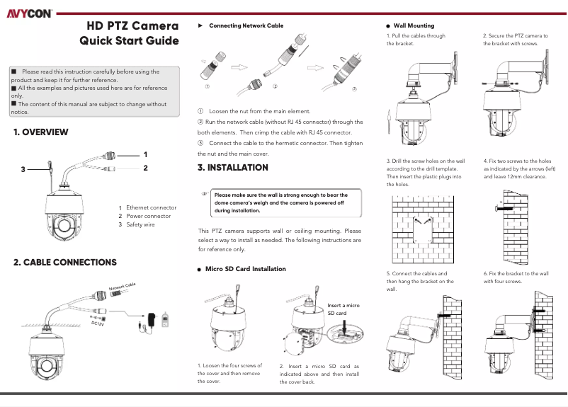 First page image of the manual for AVC-PHN21X20L