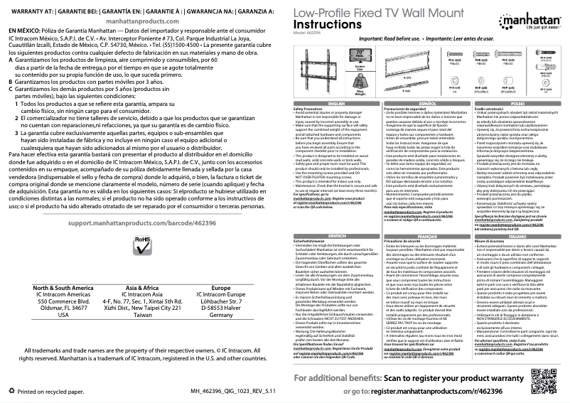 First page image of the manual for 462396