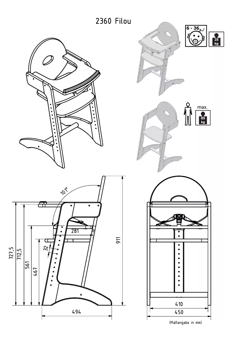 Page 1 of the manual User Manual Geuther 2460 Filou