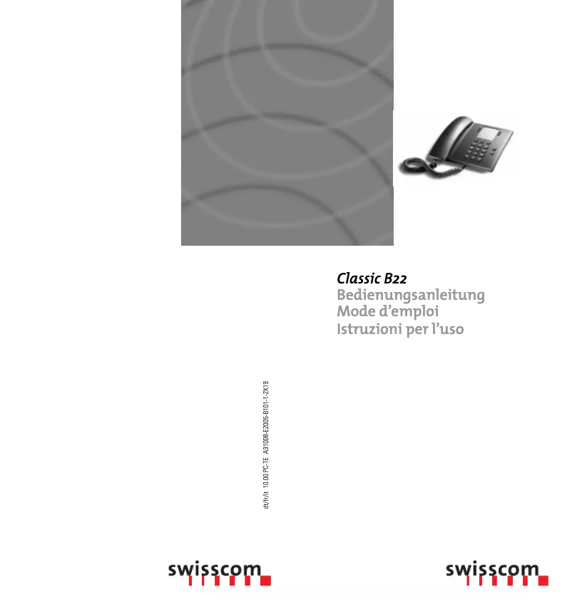 Page 1 of the manual User Manual Swisscom Classic B22