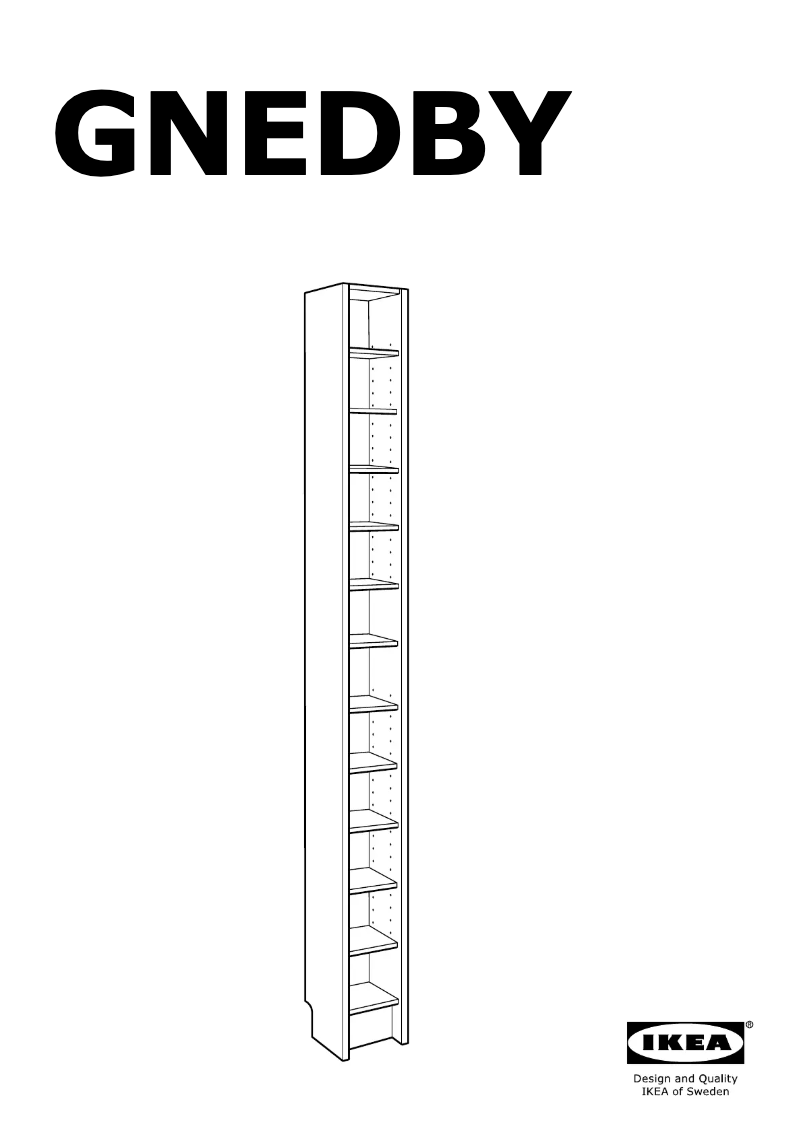 Page 1 of the manual User Manual Ikea GNEDBY 803.607.34