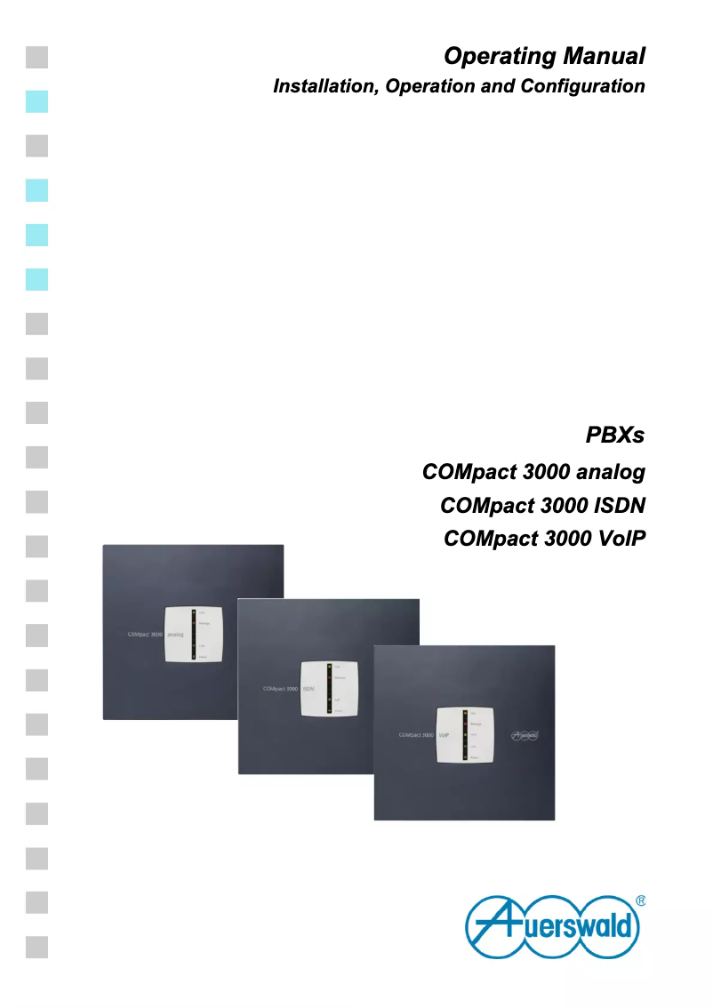 First page image of the manual for COMpact 3000 ISDN