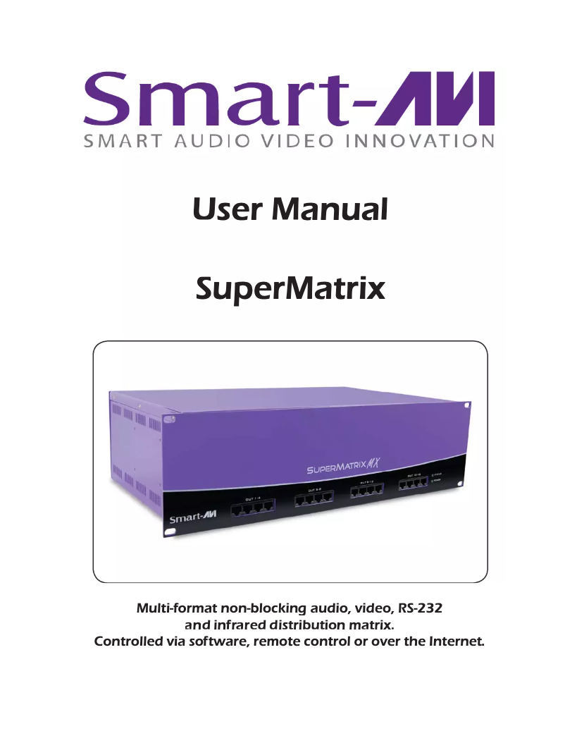 First page image of the manual for SuperMatrix