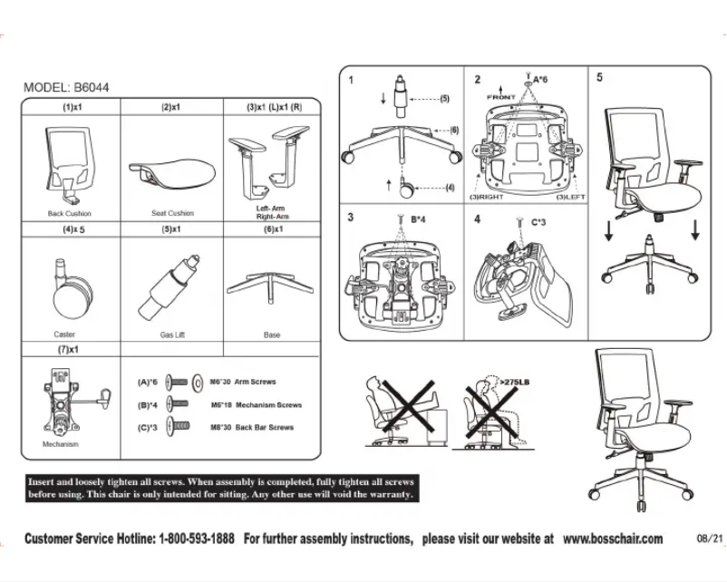 Page 1 of the manual User Manual Boss B6044