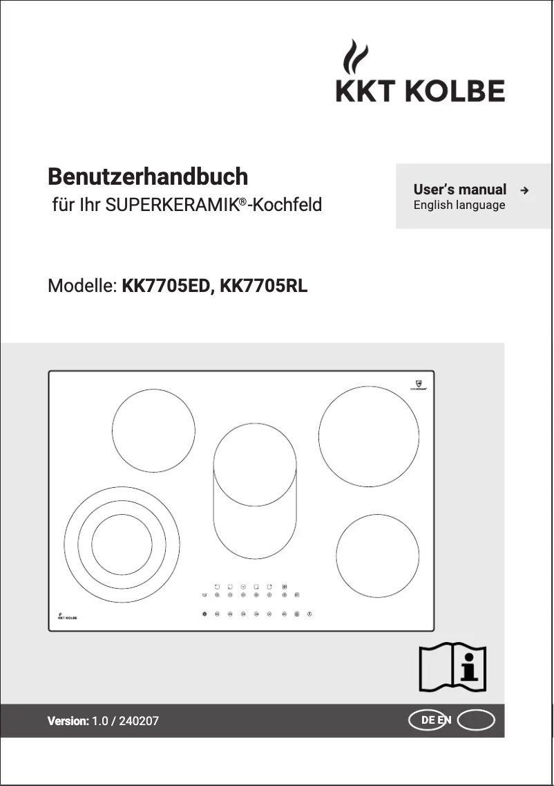 Page 1 of the manual User Manual KKT Kolbe KK7705ED