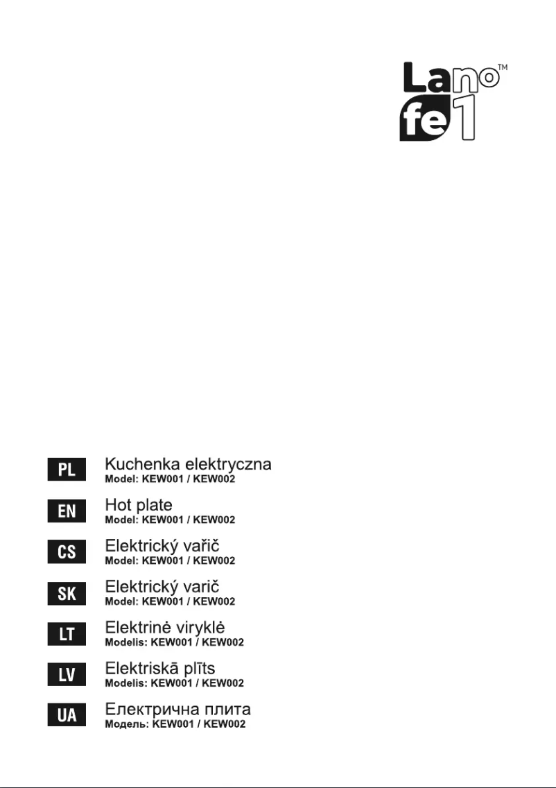 Page 1 of the manual User Manual Lafe KEW001
