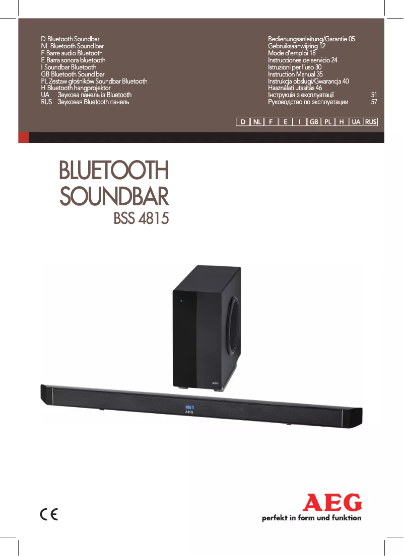 First page image of the manual for BSS 4815