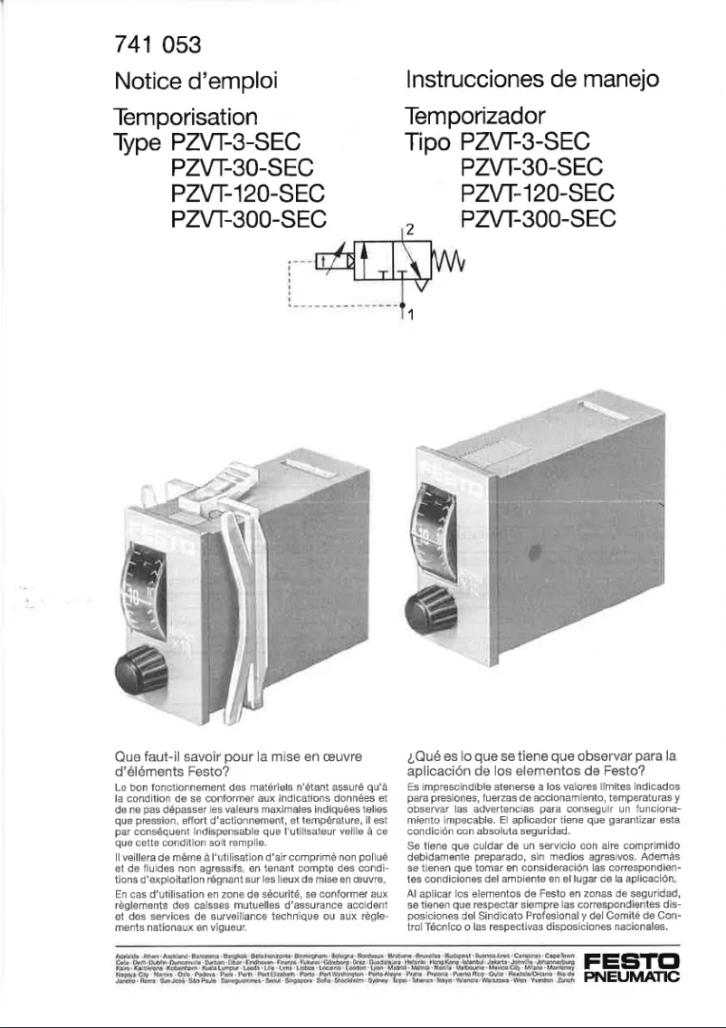 First page image of the manual for PZVT-300-SEC