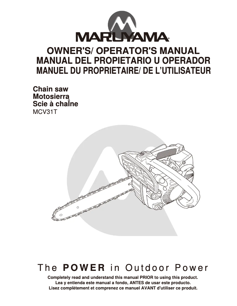 Page 1 of the manual User Manual Maruyama MCV31T