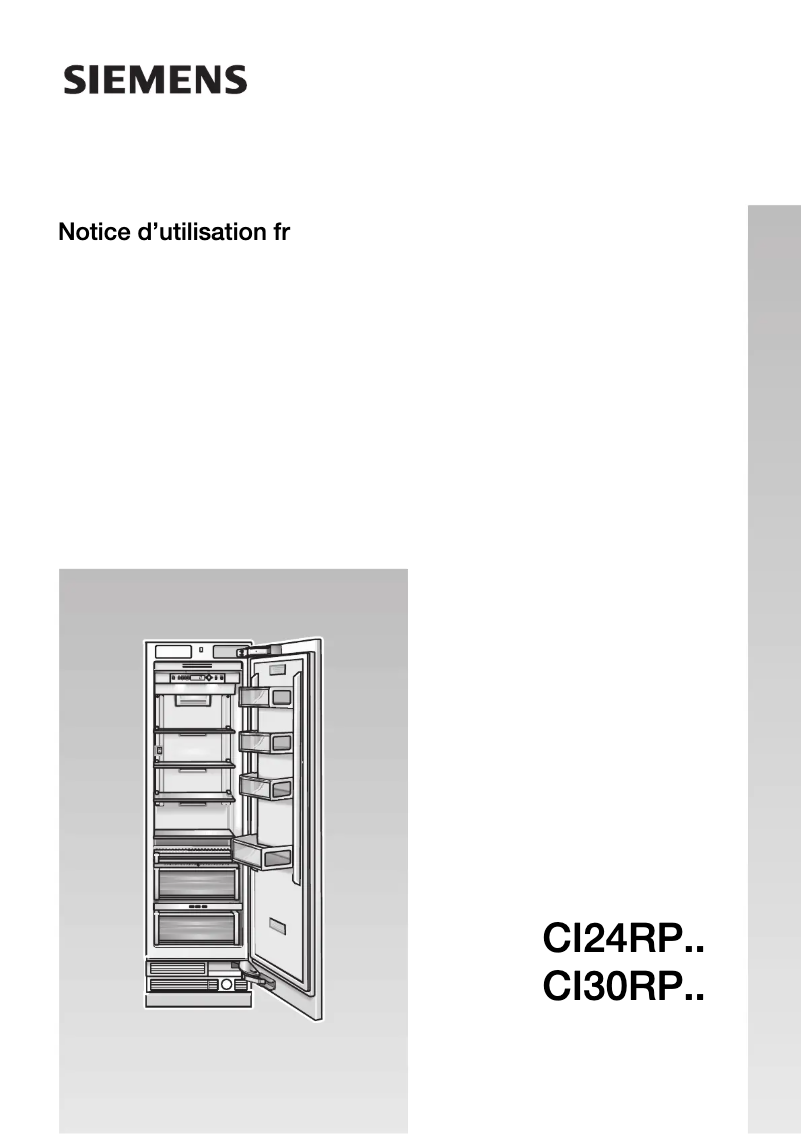 First page image of the manual for CI30RP00