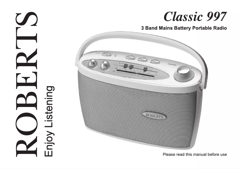 First page image of the manual for Classic 997