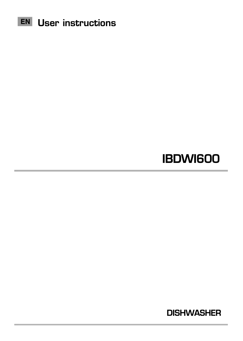 Page 1 of the manual User Manual Iberna IBDWI 600