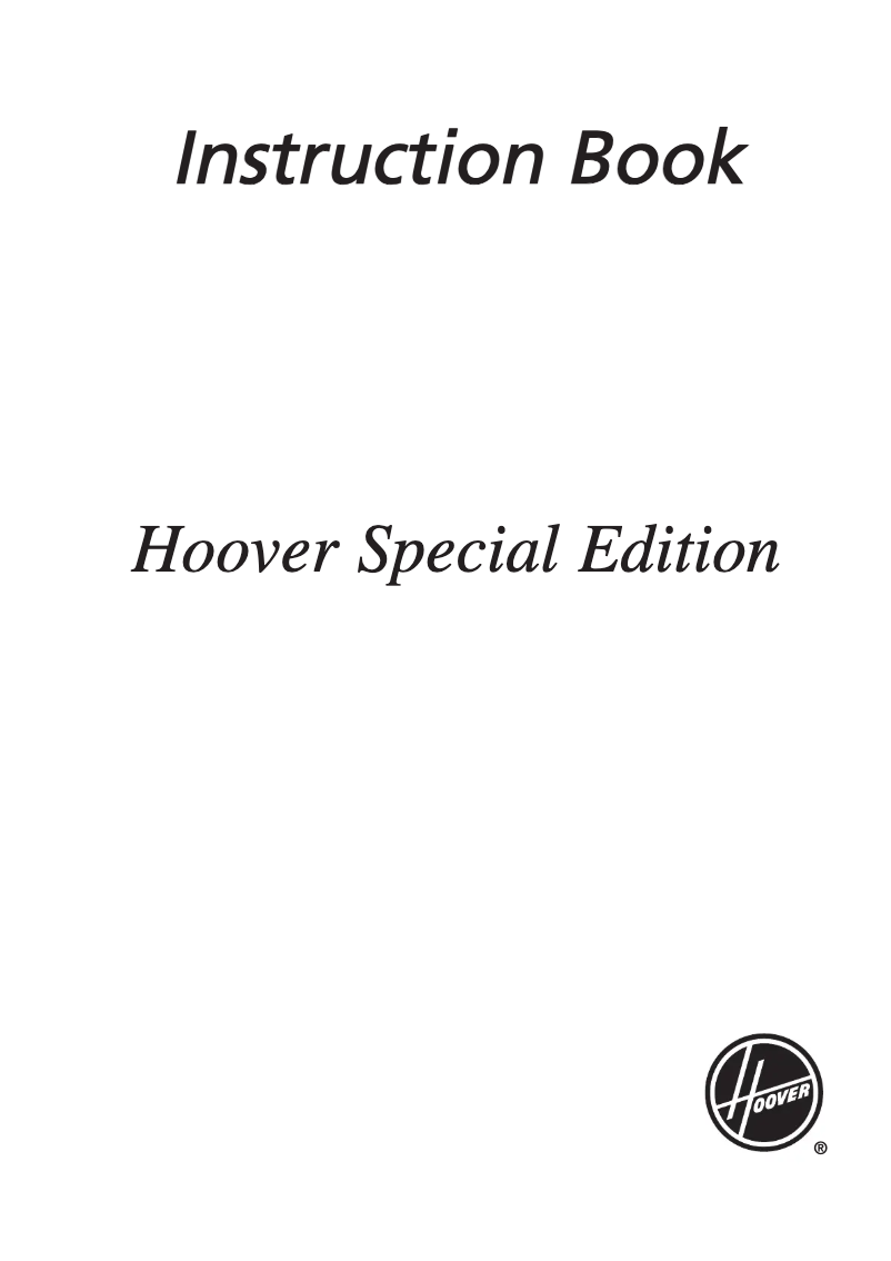 Page 1 of the manual User Manual Hoover SE 234-80