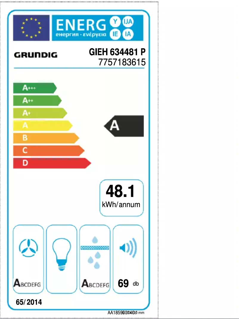 First page image of the manual for GIEH 634481 P