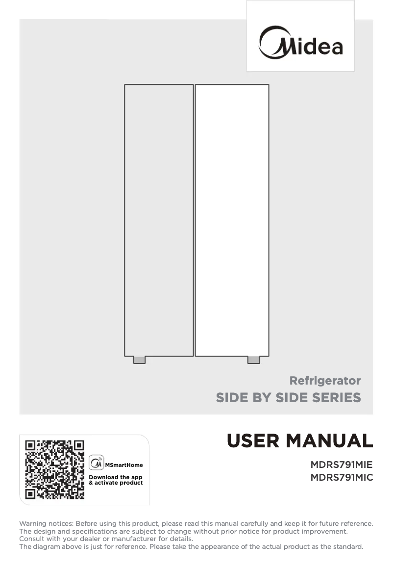 Page 1 of the manual User Manual Midea MDRS791MIC46