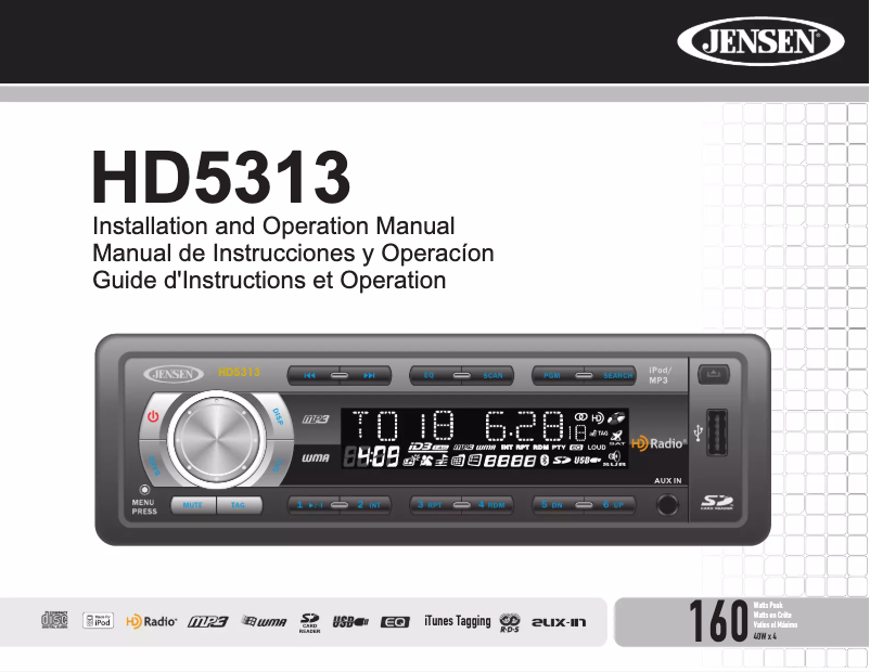 First page image of the manual for HD5313