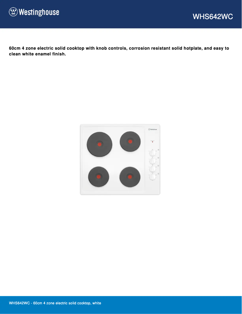 First page image of the manual for WHS642WC