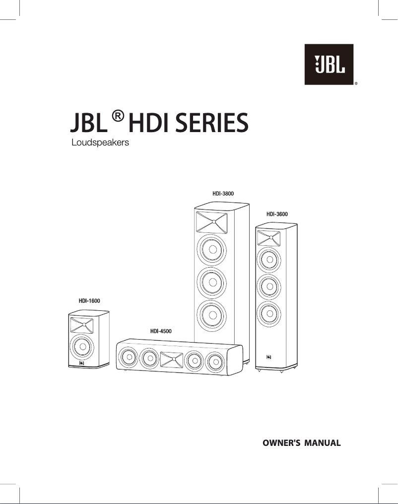 Page 1 of the manual User Manual JBL HDI-4500