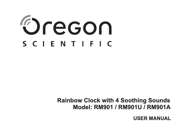 Page 1 of the manual User Manual Oregon Scientific RM901