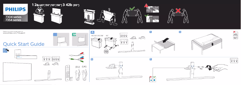 First page image of the manual for 43PUS7304