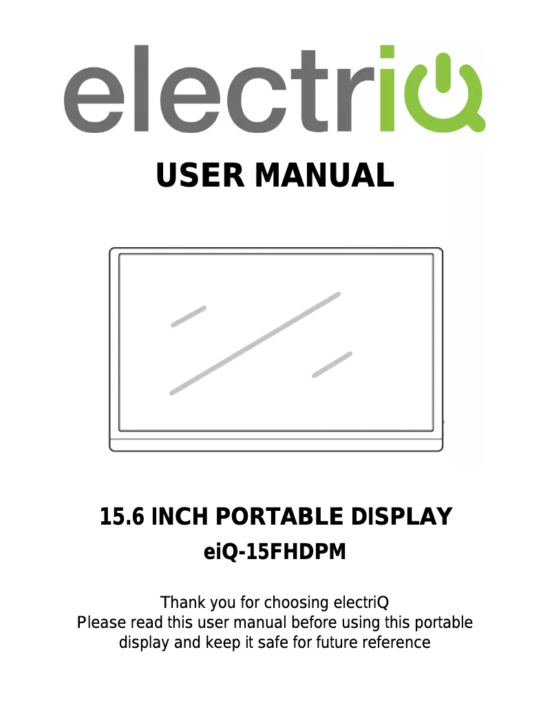 First page image of the manual for eiQ-15FHDPMT