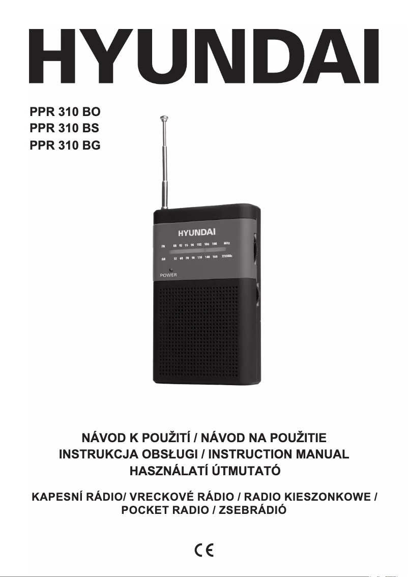 Page 1 of the manual User Manual Hyundai PPR 310 BG