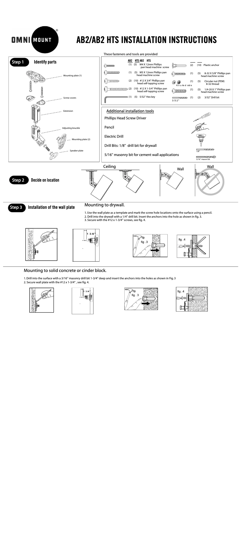 Page 1 of the manual User Manual Peerless-AV DMU50SM
