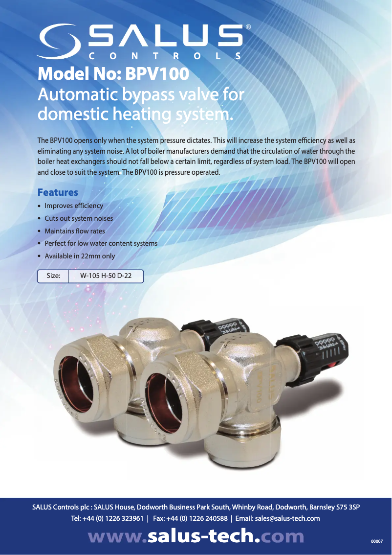 First page image of the manual for BPV100