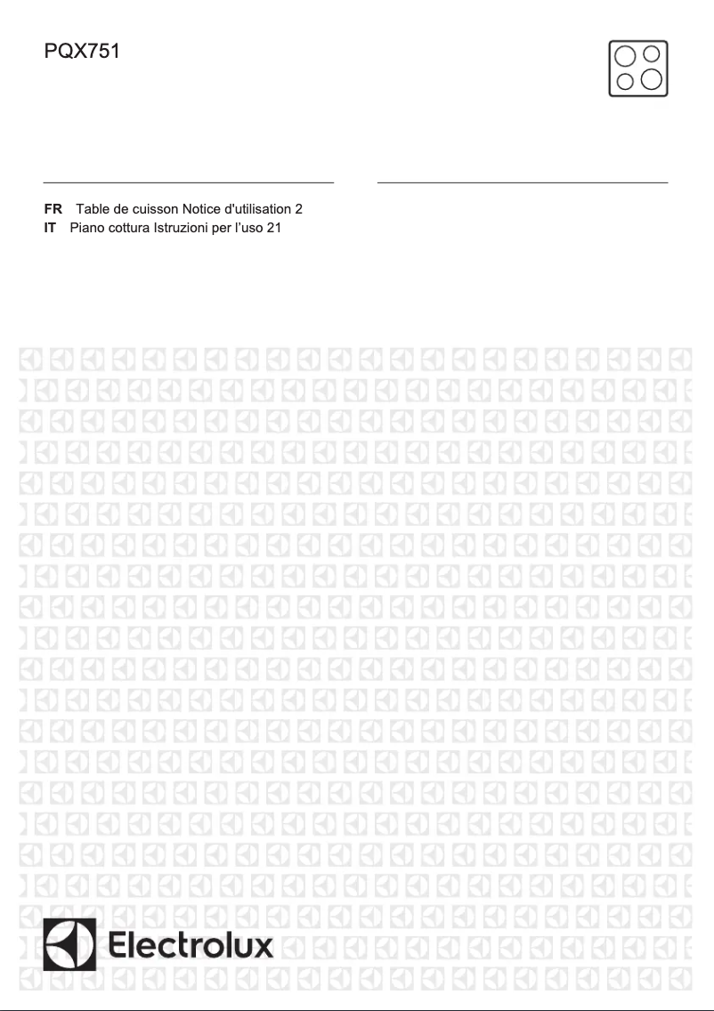 Page 1 of the manual User Manual Electrolux PQX751UOV
