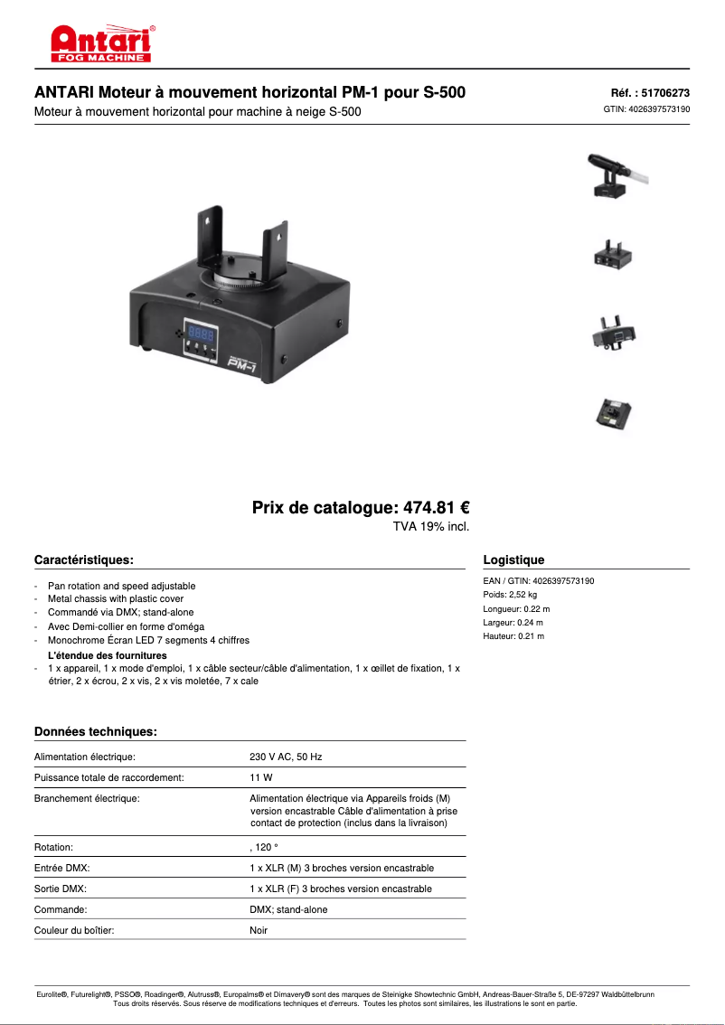 First page image of the manual for PM-1