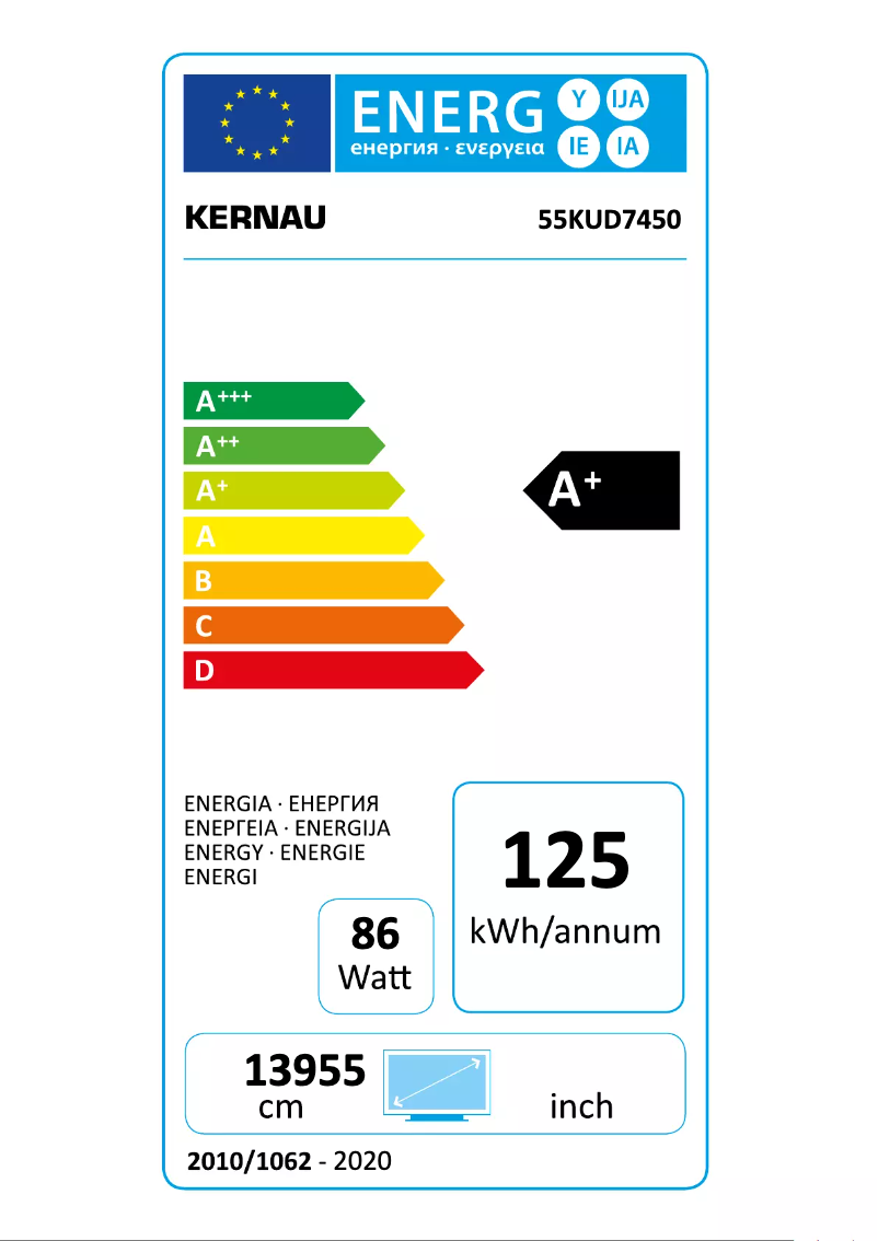 Image de la première page du manuel de l'appareil 55 KUD 7450