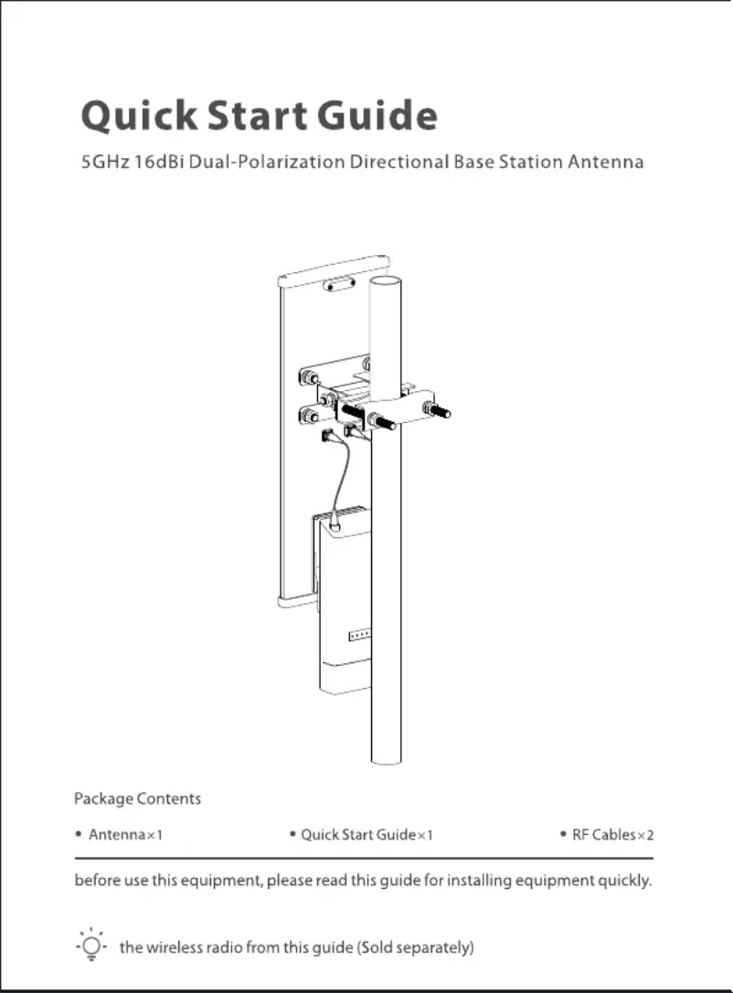 First page image of the manual for ANT16-5G120