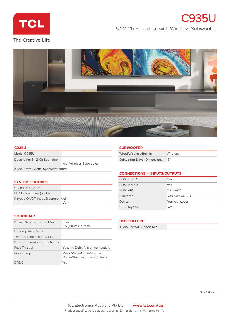 First page image of the manual for C935U