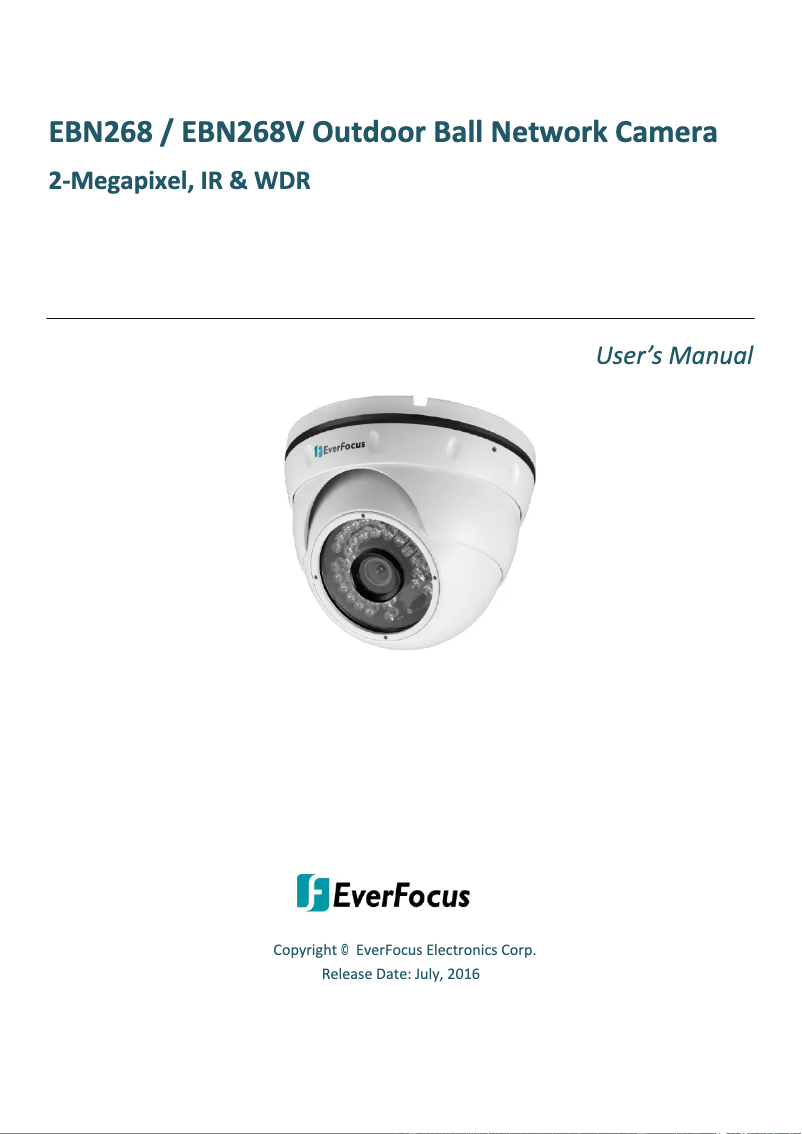 First page image of the manual for EBN268V